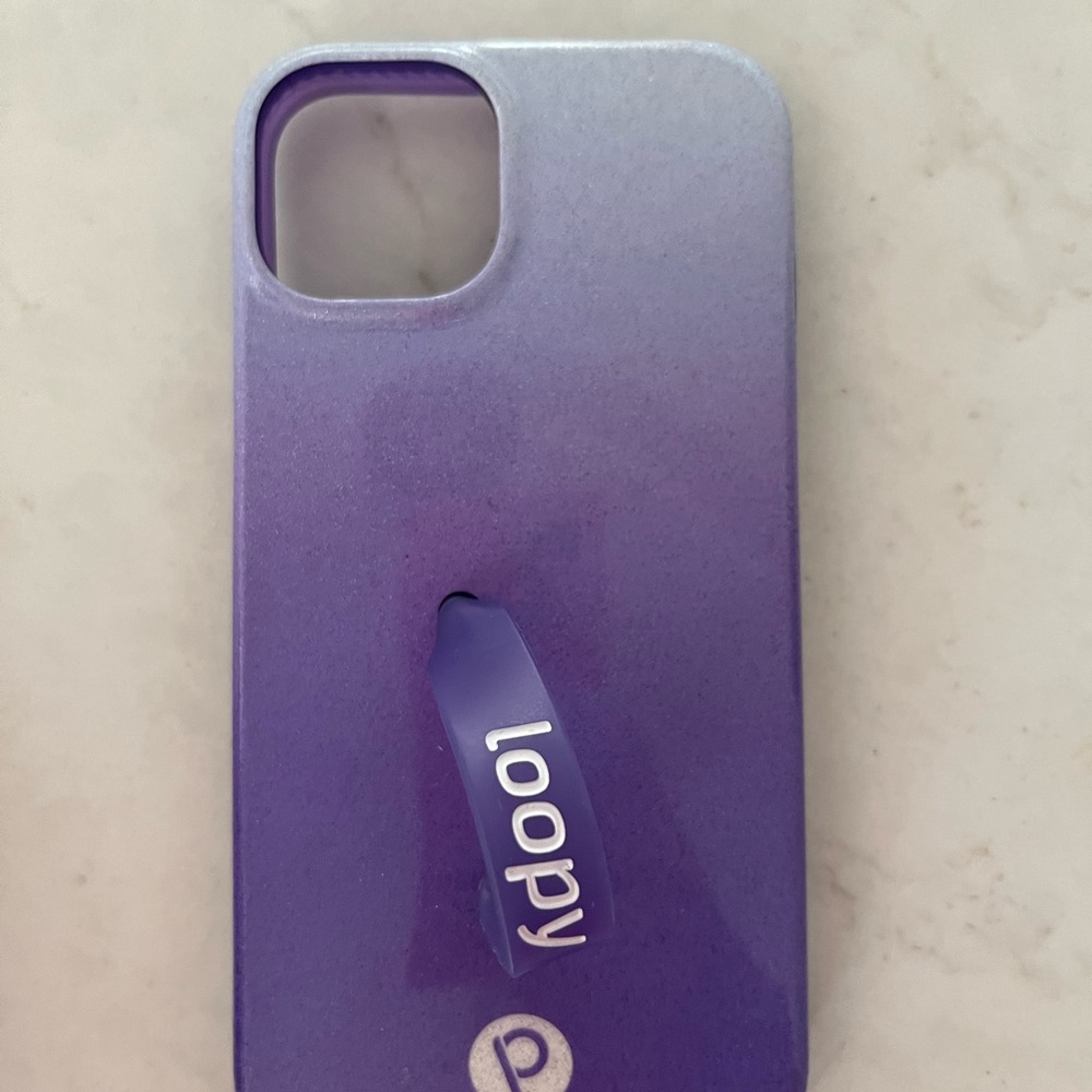 iPhone 13 Loopy Case in Sparkle Purple Ombré